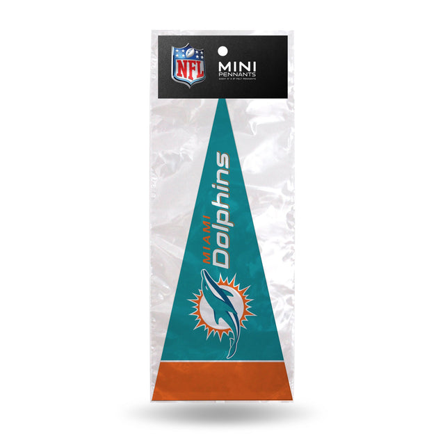 Juego de banderines de los Miami Dolphins en miniatura de 8 piezas alternativo