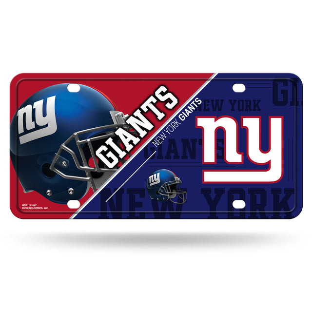 Matrícula de metal de los New York Giants