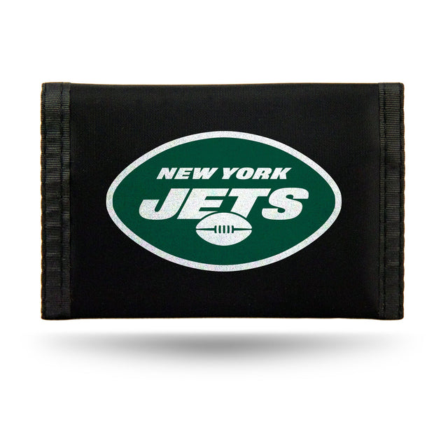 Cartera de nailon con tres pliegues de los New York Jets