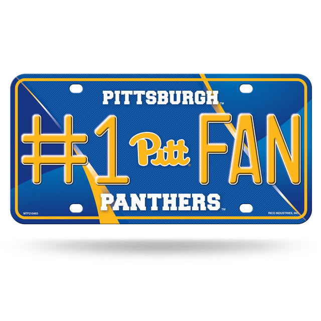 Placa de matrícula de los Pittsburgh Panthers n.° 1 con diseño alternativo para aficionados