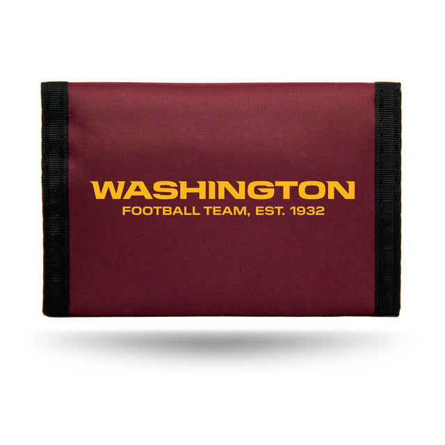 Cartera de nailon con tres pliegues del equipo de fútbol de Washington