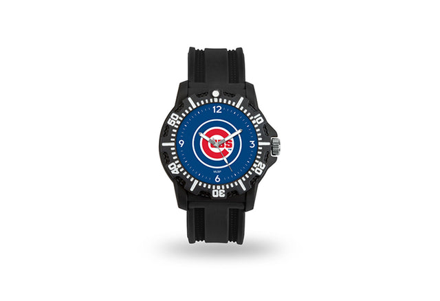 Reloj para hombre modelo 3 de los Chicago Cubs con correa negra