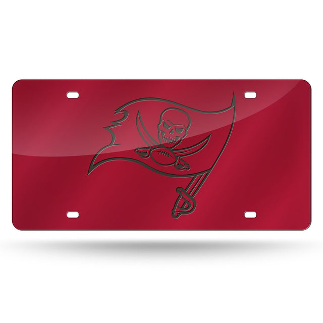 Matrícula de los Tampa Bay Buccaneers cortada con láser en color rojo