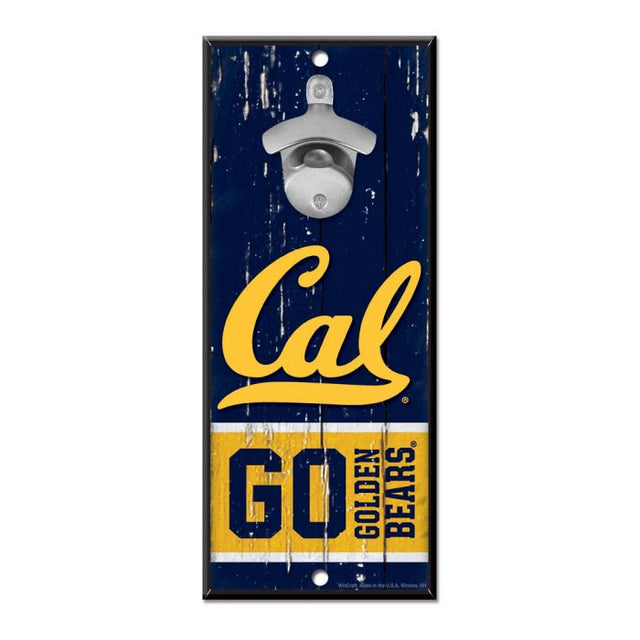 California Golden Bears Bottle Opener Sign 5x11