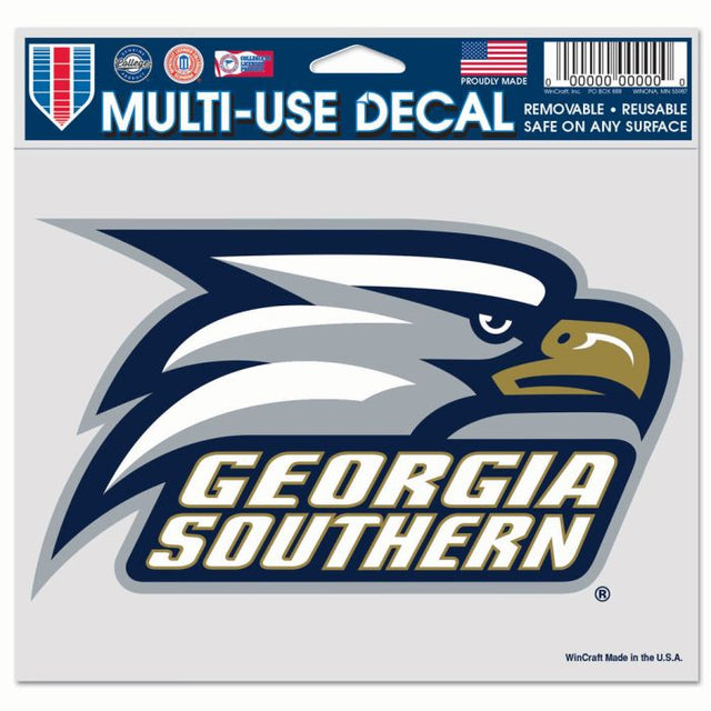 Calcomanía multiusos de Georgia Southern Eagles, fondo transparente, 5" x 6"