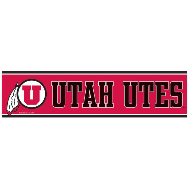 Utah Utes Bumper Strip 3" x 12"