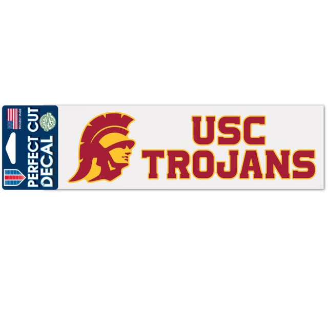 Calcomanías de corte perfecto de los Trojans de la USC de 3" x 10"