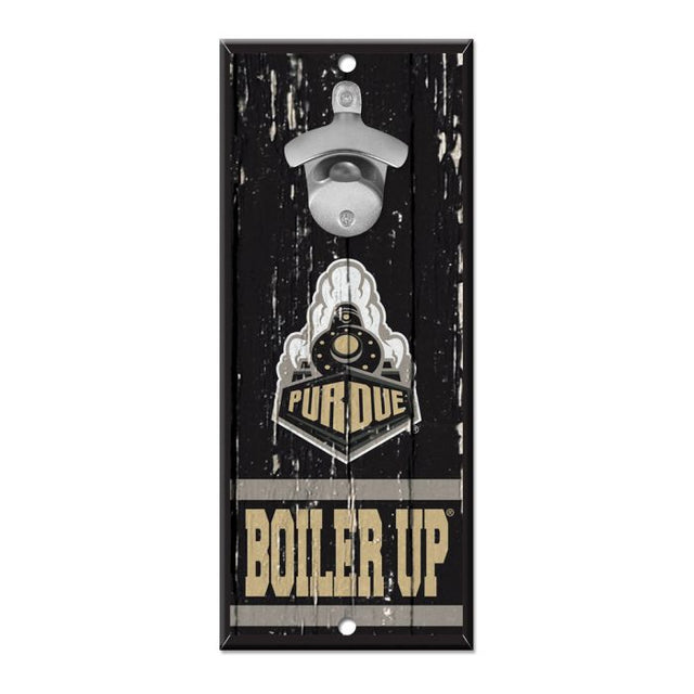 Letrero de 5 x 11 con abrebotellas de Purdue Boilermakers