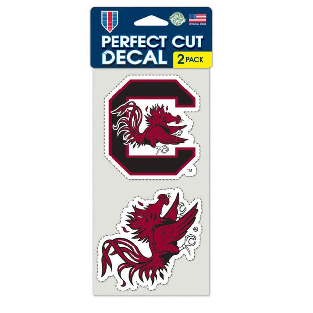 South Carolina Gamecocks Perfect Cut Decal set of two 4"x4"