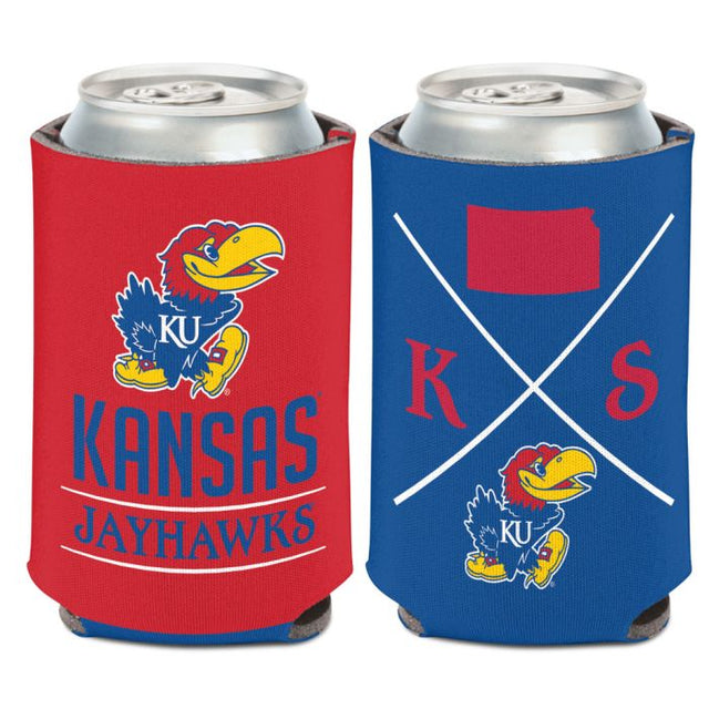 Enfriador de lata de 12 oz de Kansas Jayhawks.