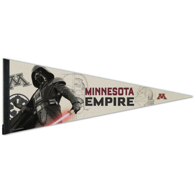 Banderín premium de Star Wars VADER de Minnesota Golden Gophers de 12" x 30"