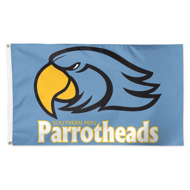 Bandera de cabeza de loro del sur de Mississippi Golden Eagles - Deluxe 3' X 5'