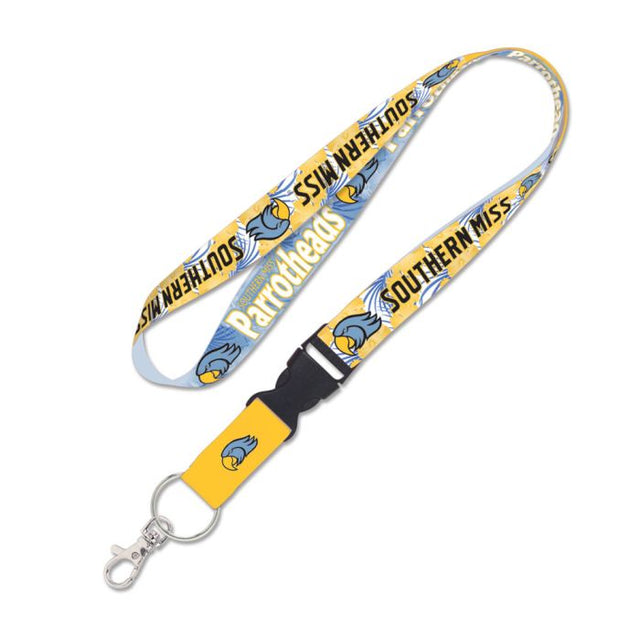 Southern Miss Golden Eagles Southern Mississippi Parrot Head Lanyard w/detachable buckle 1"