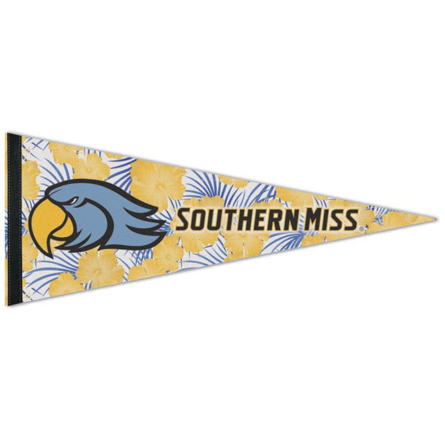 Banderín premium con cabeza de loro del sur de Mississippi Golden Eagles de 12" x 30"