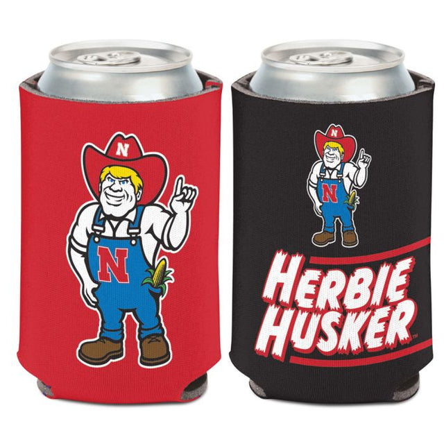 Enfriador de lata con mascota de Nebraska de los Nebraska Cornhuskers, 12 oz.