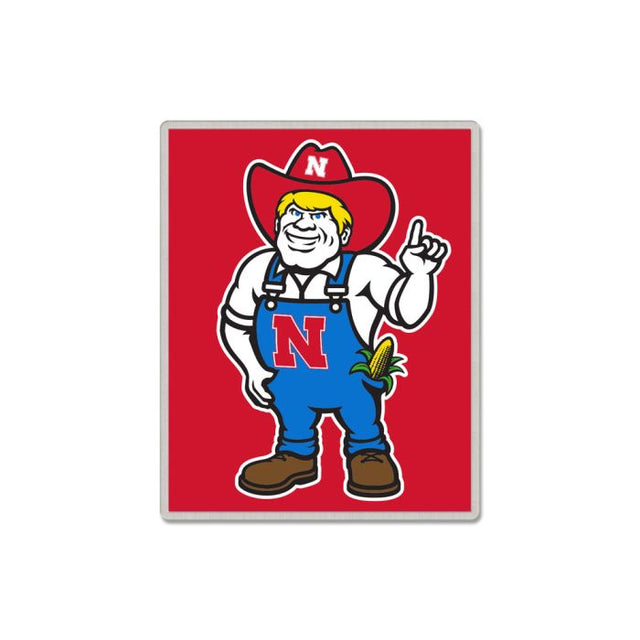 Tarjeta de joyería con pin de colección de la mascota de Nebraska Cornhuskers de Nebraska