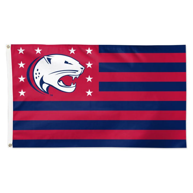 Bandera de lujo de los South Alabama Jaguars con estrellas y rayas, 3 x 5 pies