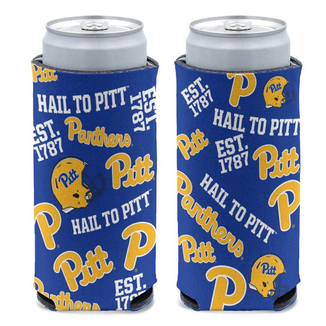 Pittsburgh Panthers SCATTERPRINT 12 oz Slim Can Cooler