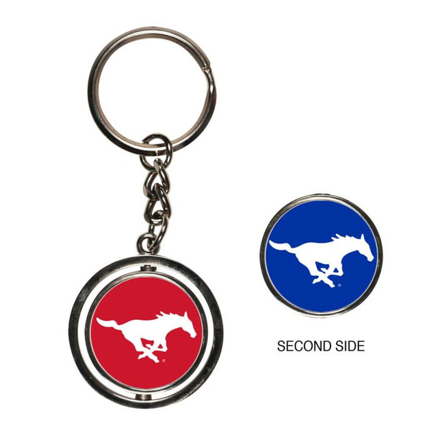 Southern Methodist Mustangs Spinner Key Ring