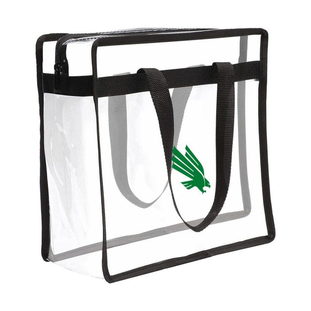 Bolsa de mano transparente North Texas Mean Green