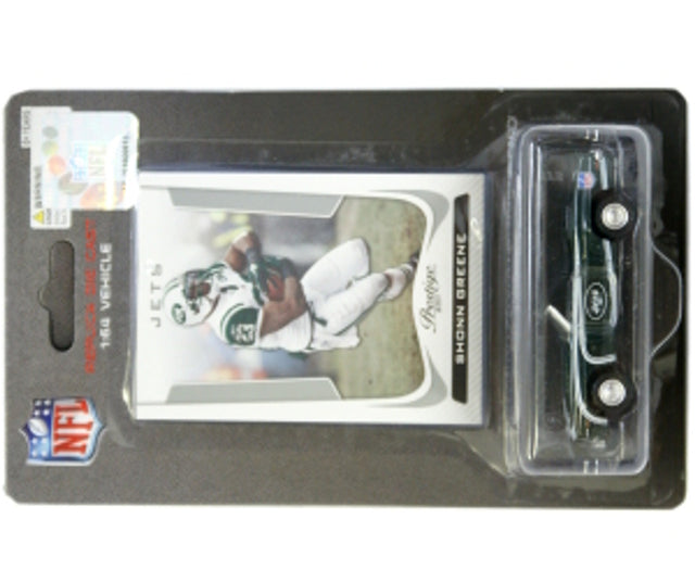 Shonn Greene, de los New York Jets, escala 1:64, Chevy Camaro con tarjeta coleccionable