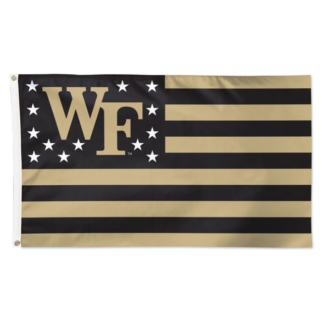 Bandera de estrellas y rayas de los Demon Deacons de Wake Forest - Deluxe 3' X 5'