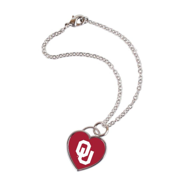 Oklahoma Sooners Bracelet w/3D Heart