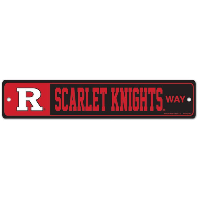 Rutgers Scarlet Knights Street / Zone Sign 3.75" x 19"