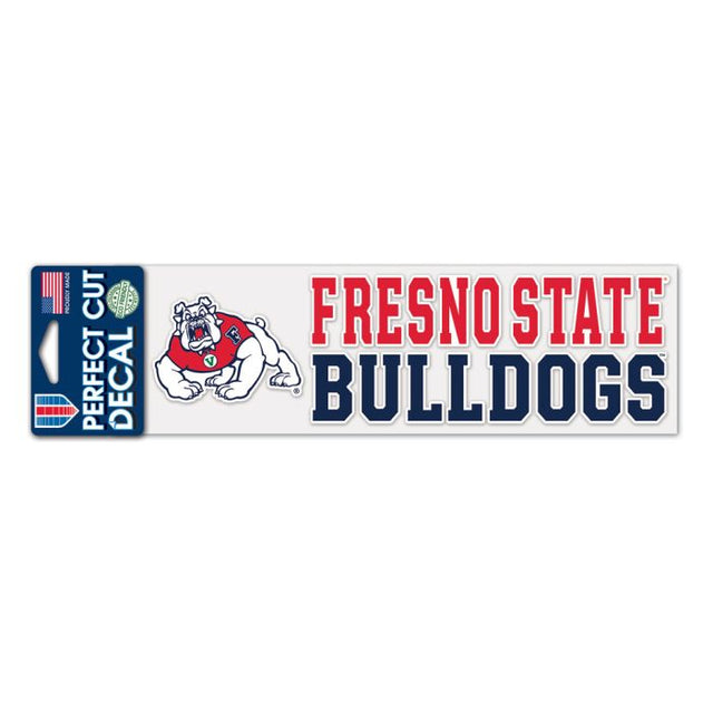 Calcomanías de corte perfecto apiladas de los Bulldogs de Fresno State, 3" x 10"