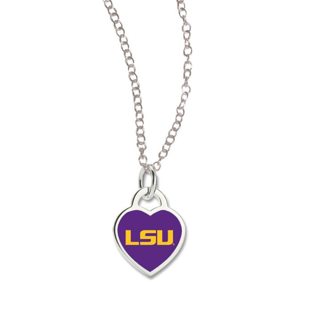 LSU Tigers Necklace w/3D Heart