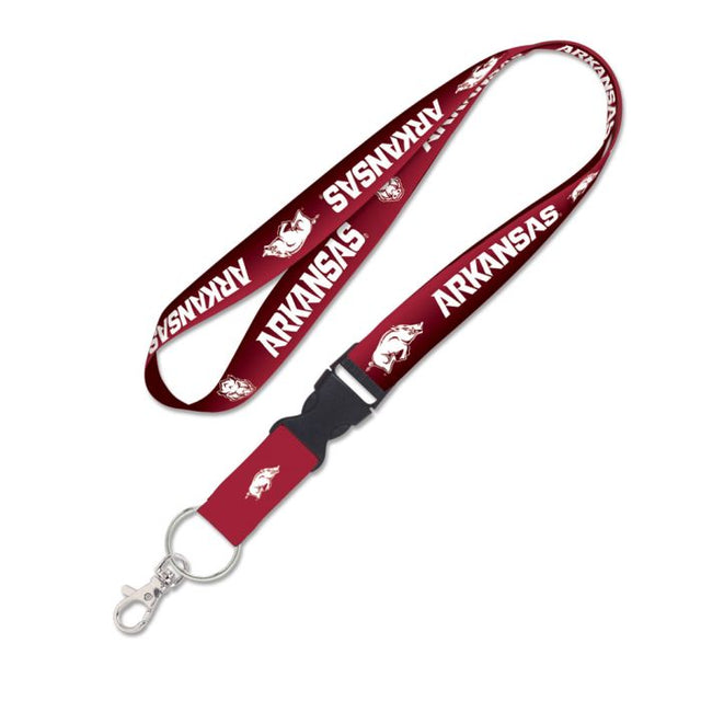 Cordón de Arkansas Razorbacks con hebilla desmontable de 1"