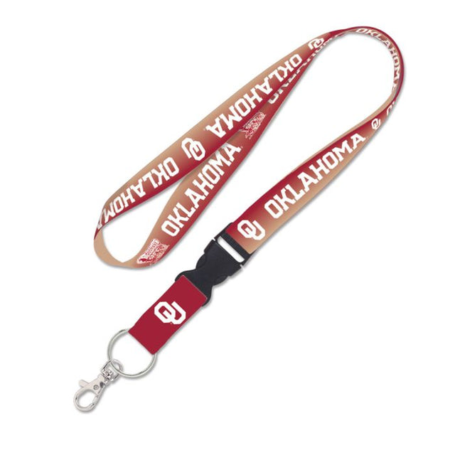 Oklahoma Sooners Lanyard w/detachable buckle 1"