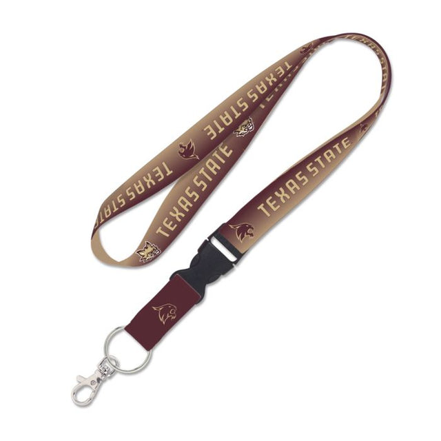 Texas State Bobcats GRADIENT Lanyard w/detachable buckle 1"