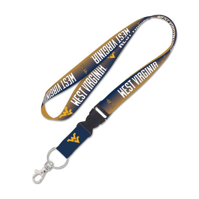 West Virginia Mountaineers GRADIENT Lanyard w/detachable buckle 1"