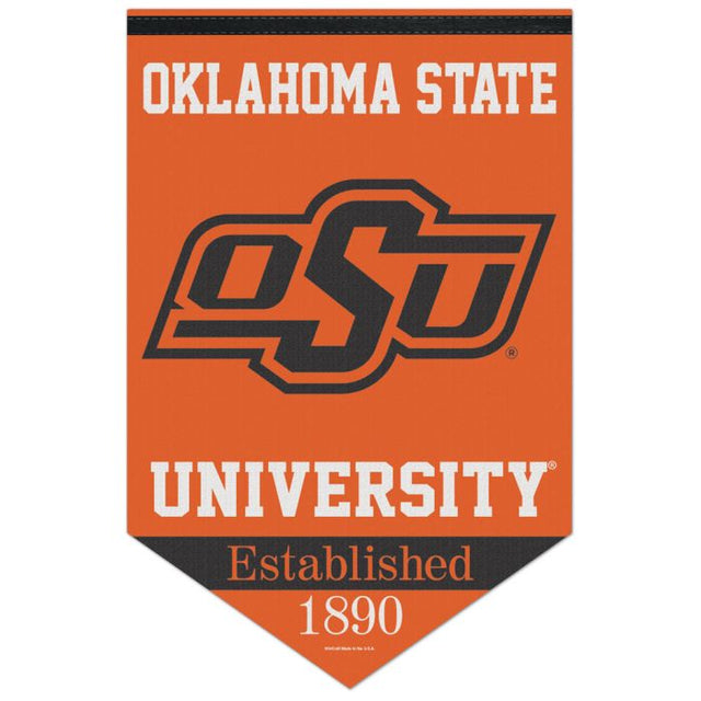 Bandera de fieltro premium de los Oklahoma State Cowboys de 17" x 26"