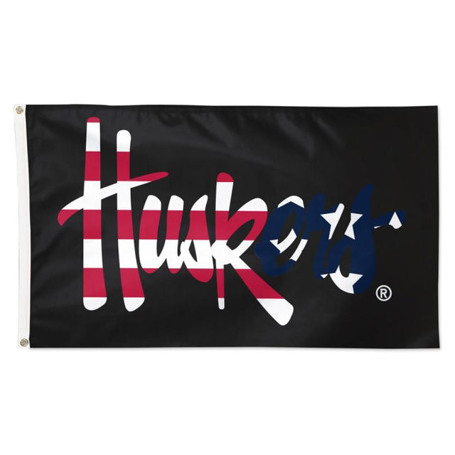 Bandera de los Nebraska Cornhuskers / Stars and Stripes - Deluxe 3' X 5'