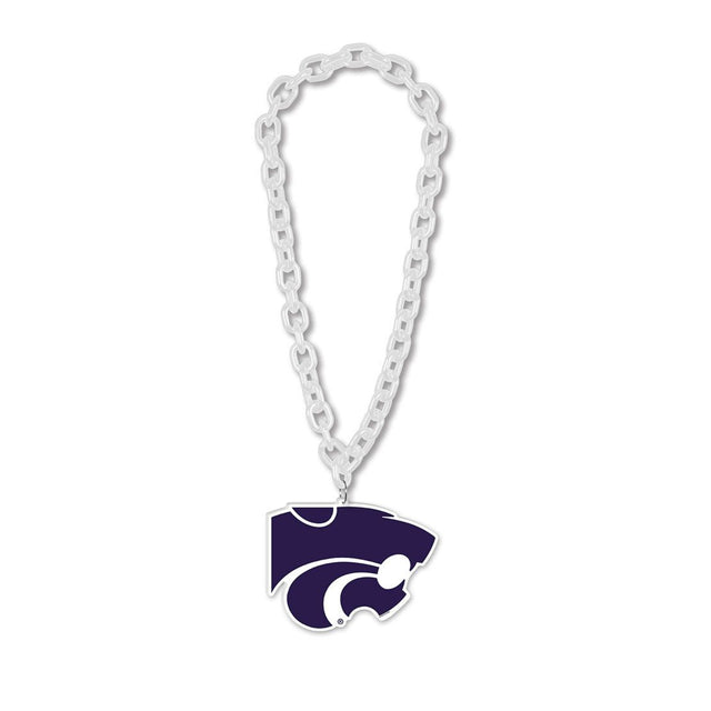 Collar con cadena de gran fan de los Kansas State Wildcats