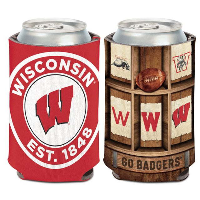 Enfriador de latas EVOLUTION de Wisconsin Badgers de 12 oz.