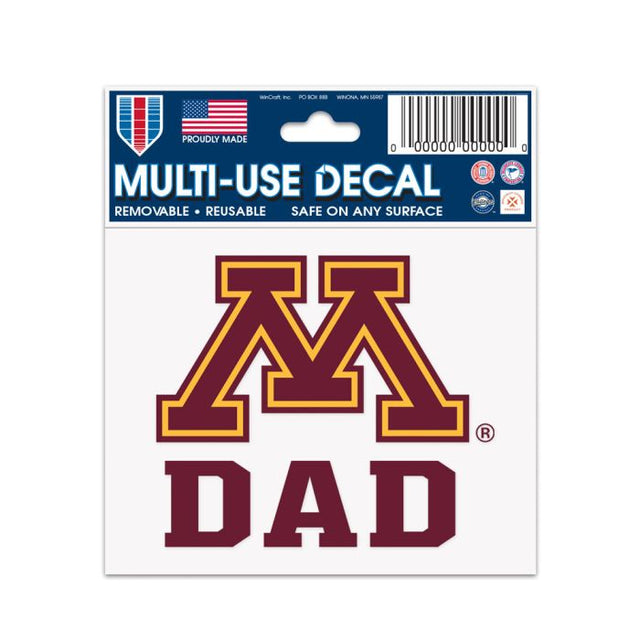 Minnesota Golden Gophers Multi-Use Decal 3" x 4"