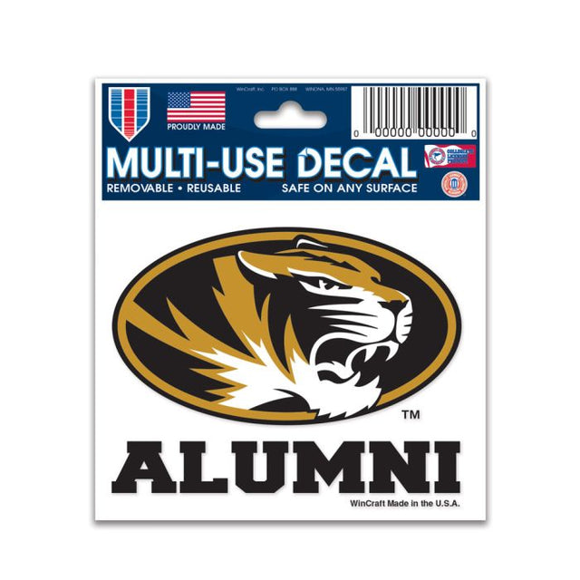 Calcomanía multiusos de exalumnos de Missouri Tigers, 3" x 4"