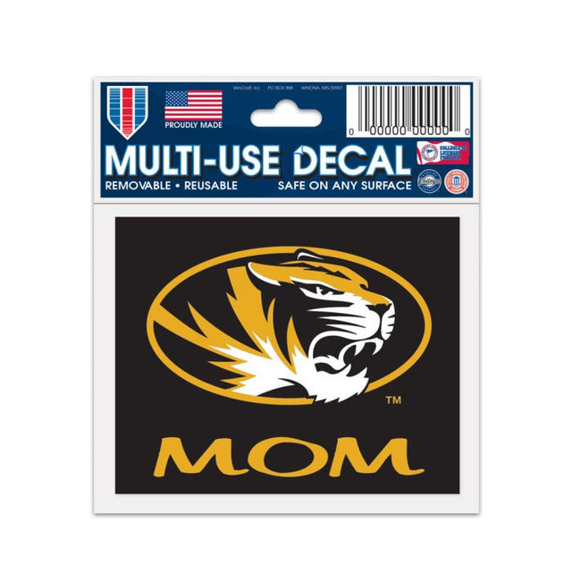 Calcomanía multiusos MOM de Missouri Tigers de 3" x 4"