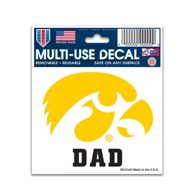 Calcomanía multiusos de Iowa Hawkeyes DAD de 3" x 4"