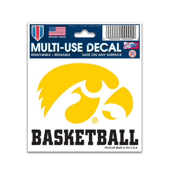 Calcomanía multiusos de baloncesto de Iowa Hawkeyes de 3" x 4"