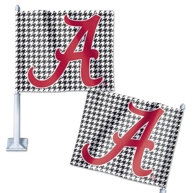 Bandera para auto de Alabama Crimson Tide/Houndstooth, 11,75" x 14"