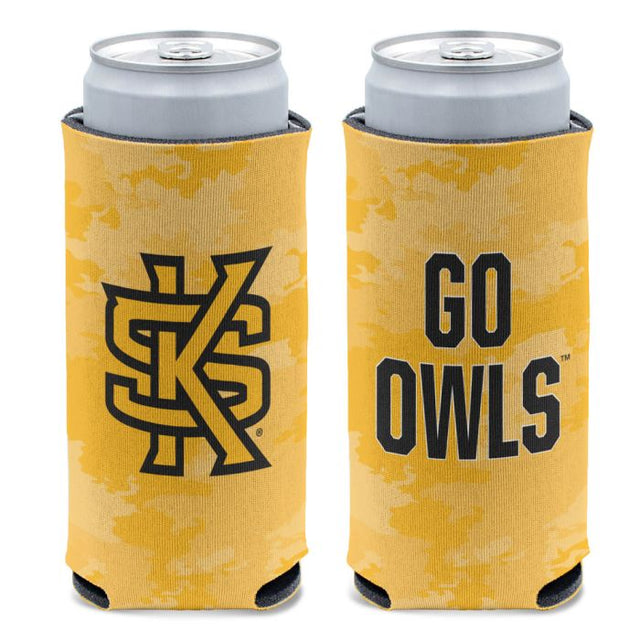 Enfriador de latas delgadas de 12 oz con el logo de TEAM COLOR CAMO de Kennesaw State Owls