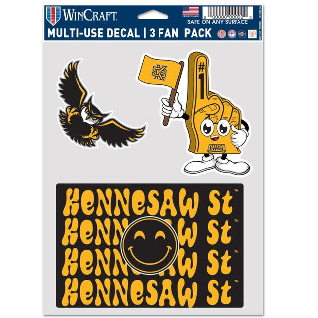 Kennesaw State Owls Multi Use 3 fan pack