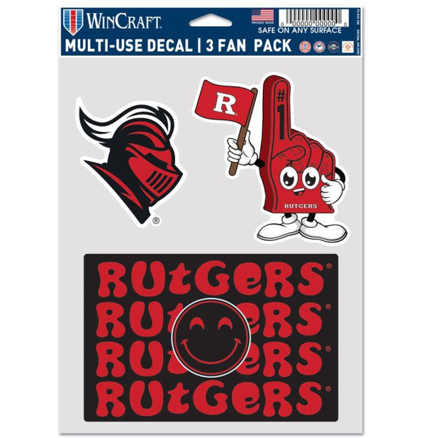 Rutgers Scarlet Knights Multi Use 3 fan pack