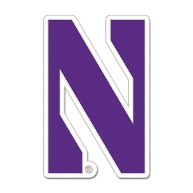 Tarjeta de joyería con pin esmaltado de colección de Northwestern Wildcats