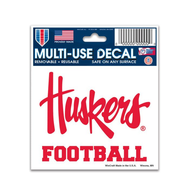 Calcomanía multiusos de Nebraska Cornhuskers de 3" x 4"