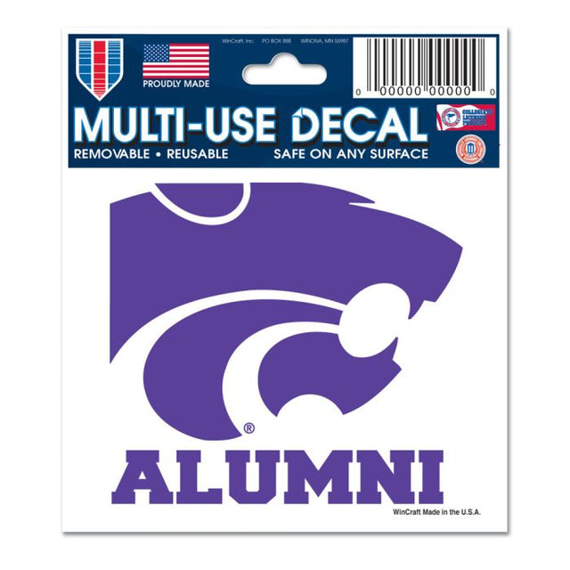 Calcomanía multiusos de exalumnos de Kansas State Wildcats, 3" x 4"